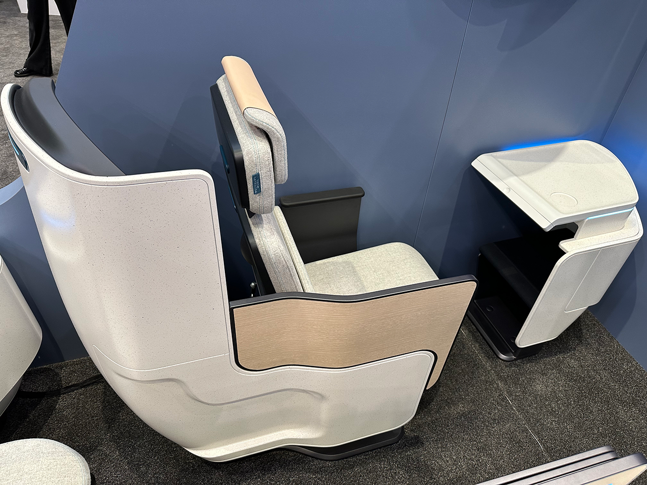 Airplane seat module made out of green recyclable material
